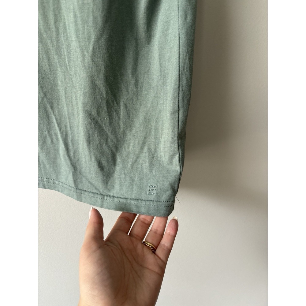 Free Fly Bamboo Flex Henley Short Sleeve Shirt Men's Size Large Green Button - Picture 6 of 8